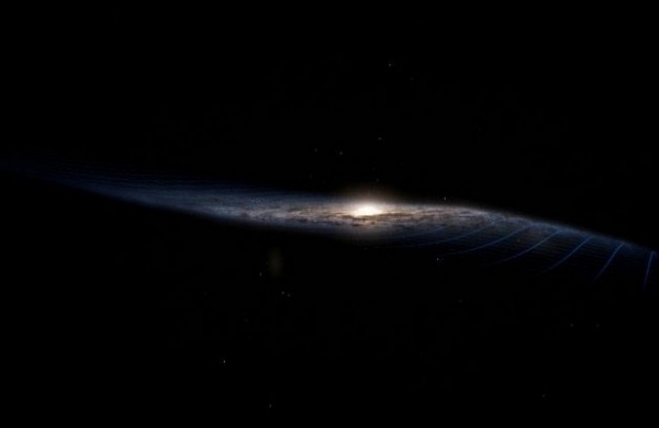 <br />
Млечный путь искривлен, и это наследие от продолжающегося галактического столкновения<br />
